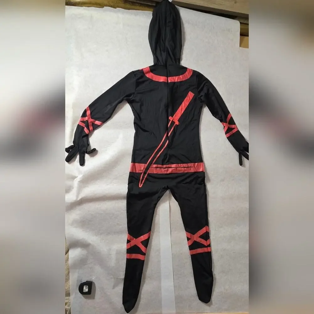 Black and Red Ninja Costume Size 10-12